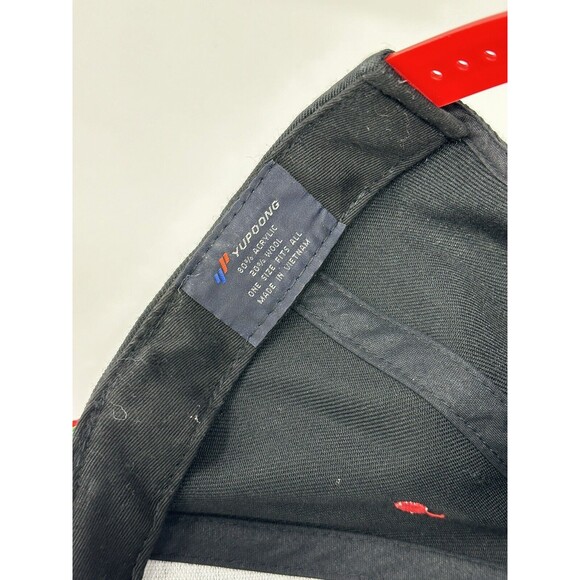 Top Gun Yupoong Black White SnapBack Wool Hat Vintage Tom Cruise Navy OSFM - Picture 11 of 11